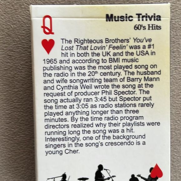 MUSIC TRIVIA Playing cards (2 decks - 60’s & 70’s) - Picture 7 of 10